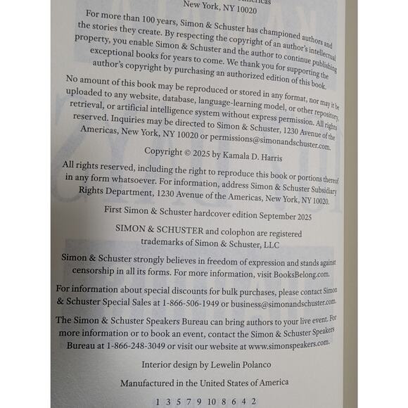 Kamala Harris SIGNED Book 107 Days Vice President FIRST EDITION Hardcover New - Picture 4 of 16